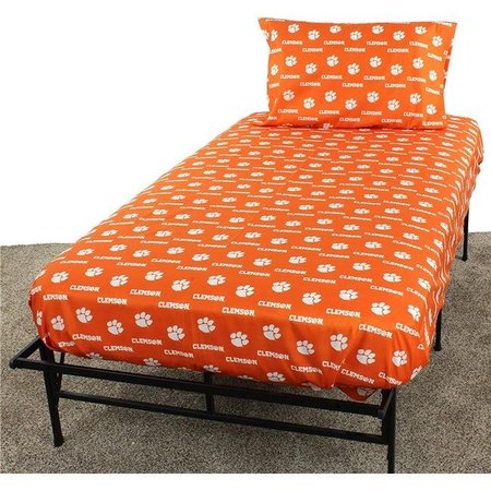 COLLEGE COVERS College Covers CLESSTW Clemson Printed Sheet Set Twin- Solid CLESSTW